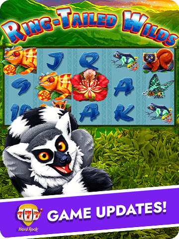 Ring-Tailed Wilds Konami slot game in Hard Rock Jackpot Casino