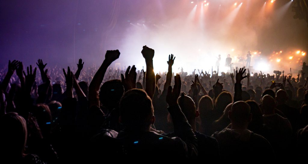 photo of a crowd at a concert