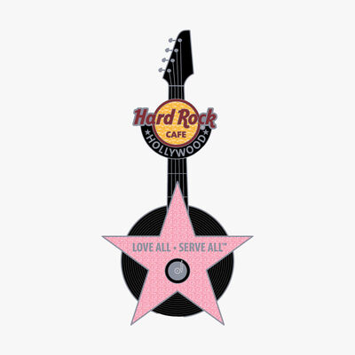 Hollywood Pink Star Guitar Pin